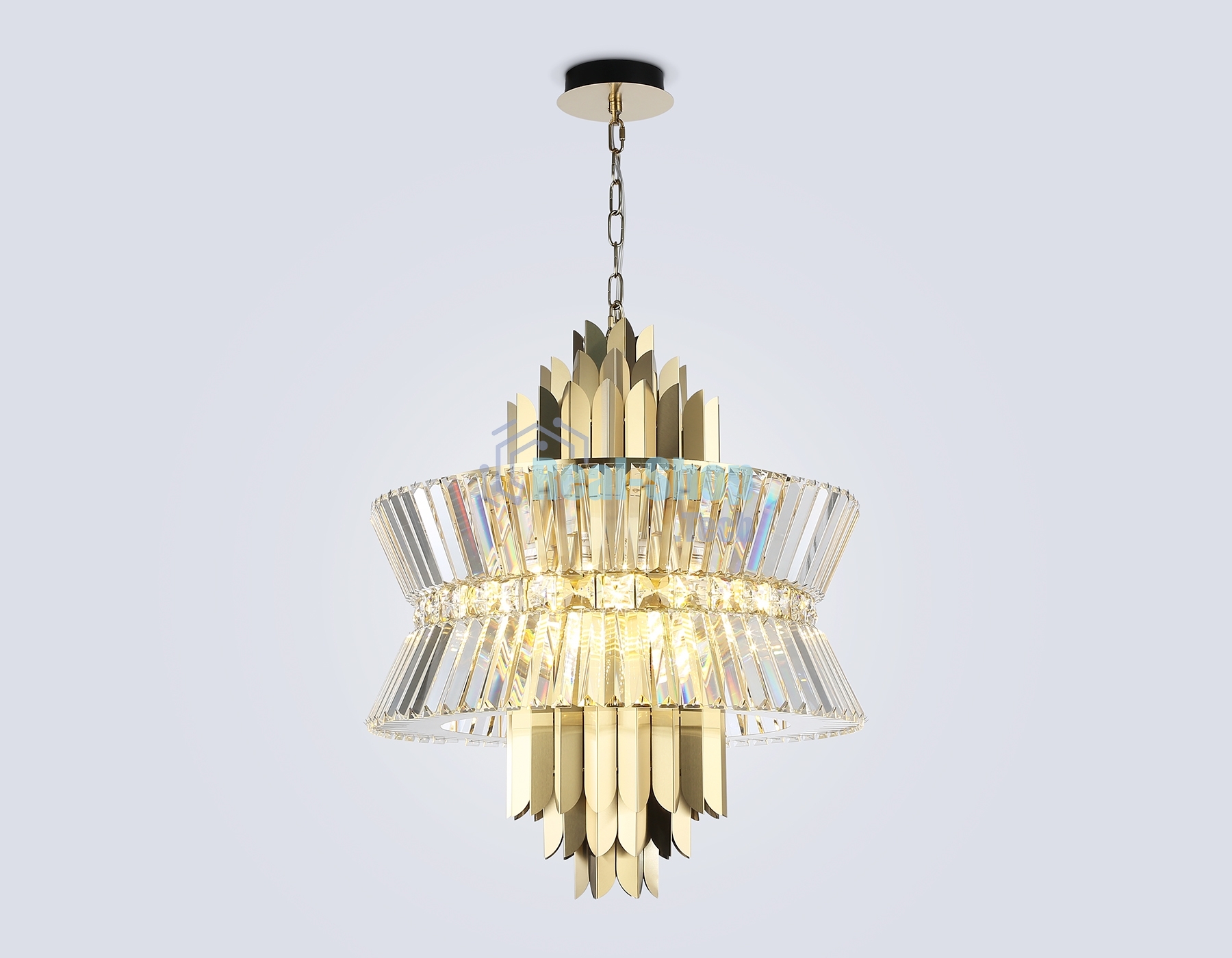Люстра Ambrella light LH41017/12 BS/CL латунь/прозрачный E14*12 max 40W D560*660
