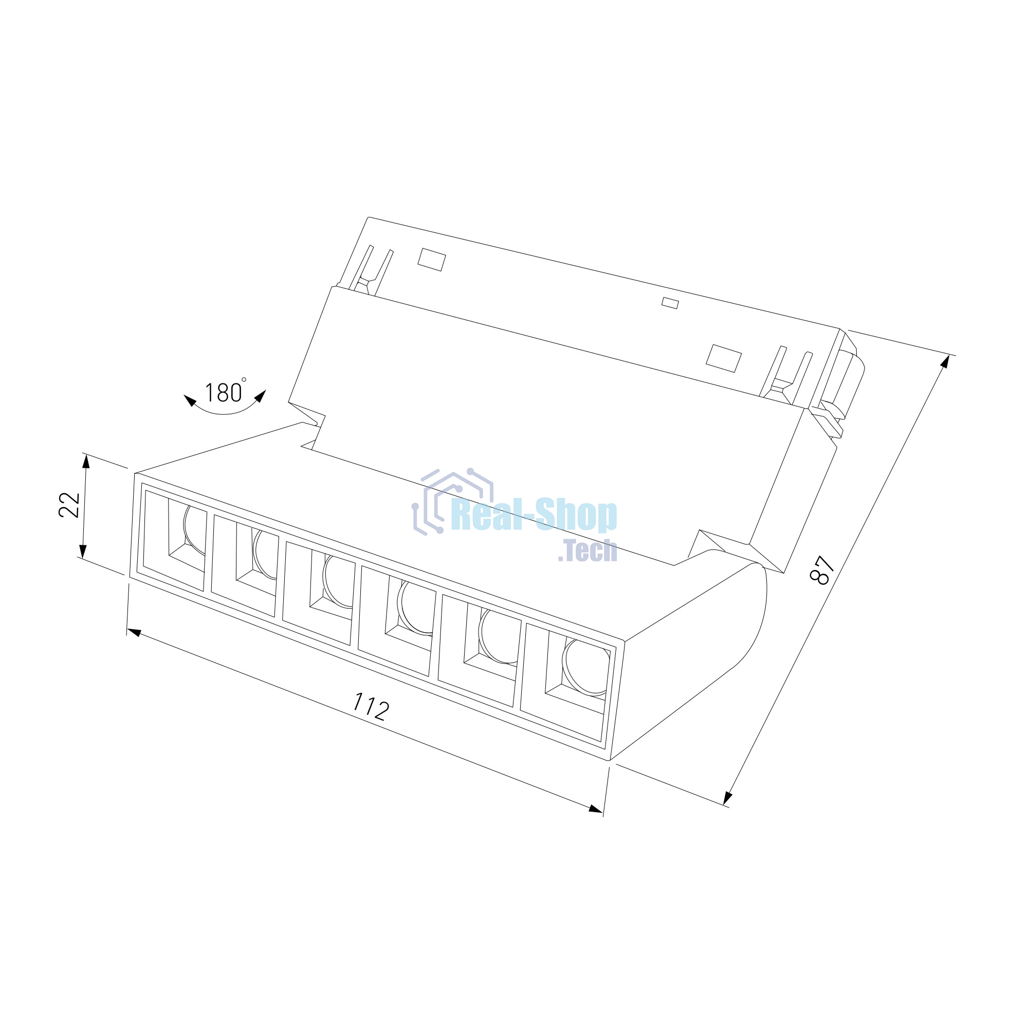 Трековый светильник Slim Magnetic HL01 6W 4200K (черный) 85009/01