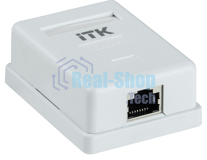 Розетка инф. настенная RJ45 кат. 5Е FTP 1 порт | CS2-1C5EF-12-G | GENERICA