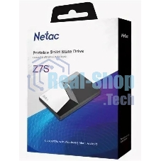 Внешний SSD Netac Z7S, 480 Gb, USB 3.2 Gen 2 Type-C, R/W 550/480, черный