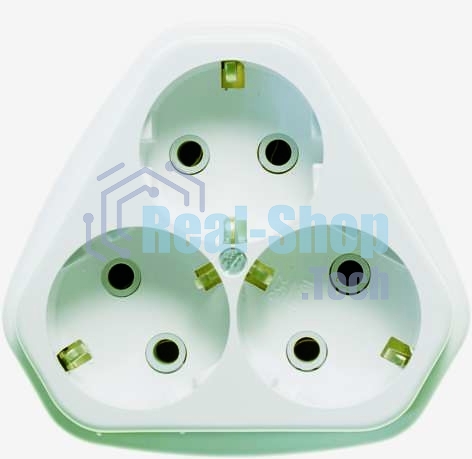 Розетка Кунцево-Электро 3-м ОП РА10/16-833 с заземл.