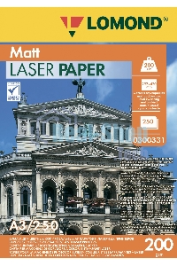 Фотобумага Lomond двусторонняя матовая, для лазерной печати, 200 г/м2, A3/250л.