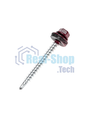Саморез кровельный Kranz 4,8х50, окрашенный RAL 3005, короб (150 шт/уп)
