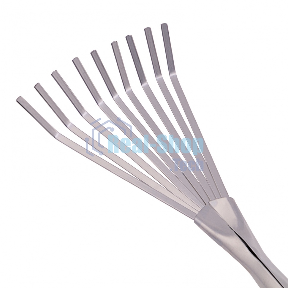 Грабли веерные 9-зубые Palisad, 130х420 мм, стальные, пластиковая рукоятка