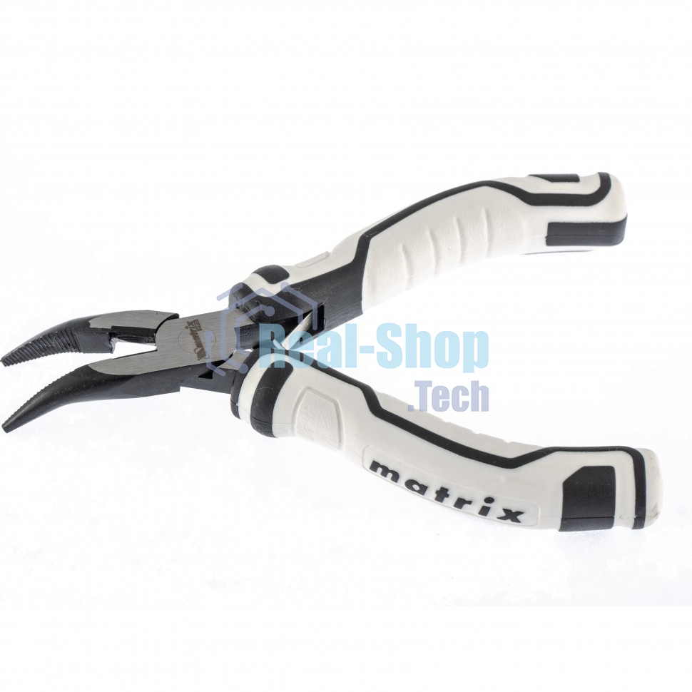 Длинногубцы Matrix Mini, 125 мм изогнутые, авторазжим, PRO