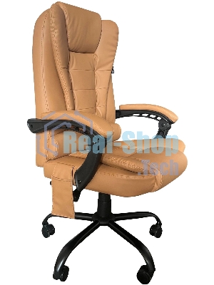 Кресло Cactus CS-CHR-OC05M-BR бежевый, экокожа, подголовник