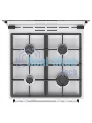 Плита газовая Gorenje GG6A11WF белый, конфорок 4 газовых, духовка 72 л, 60 см x 85 см x 60 см