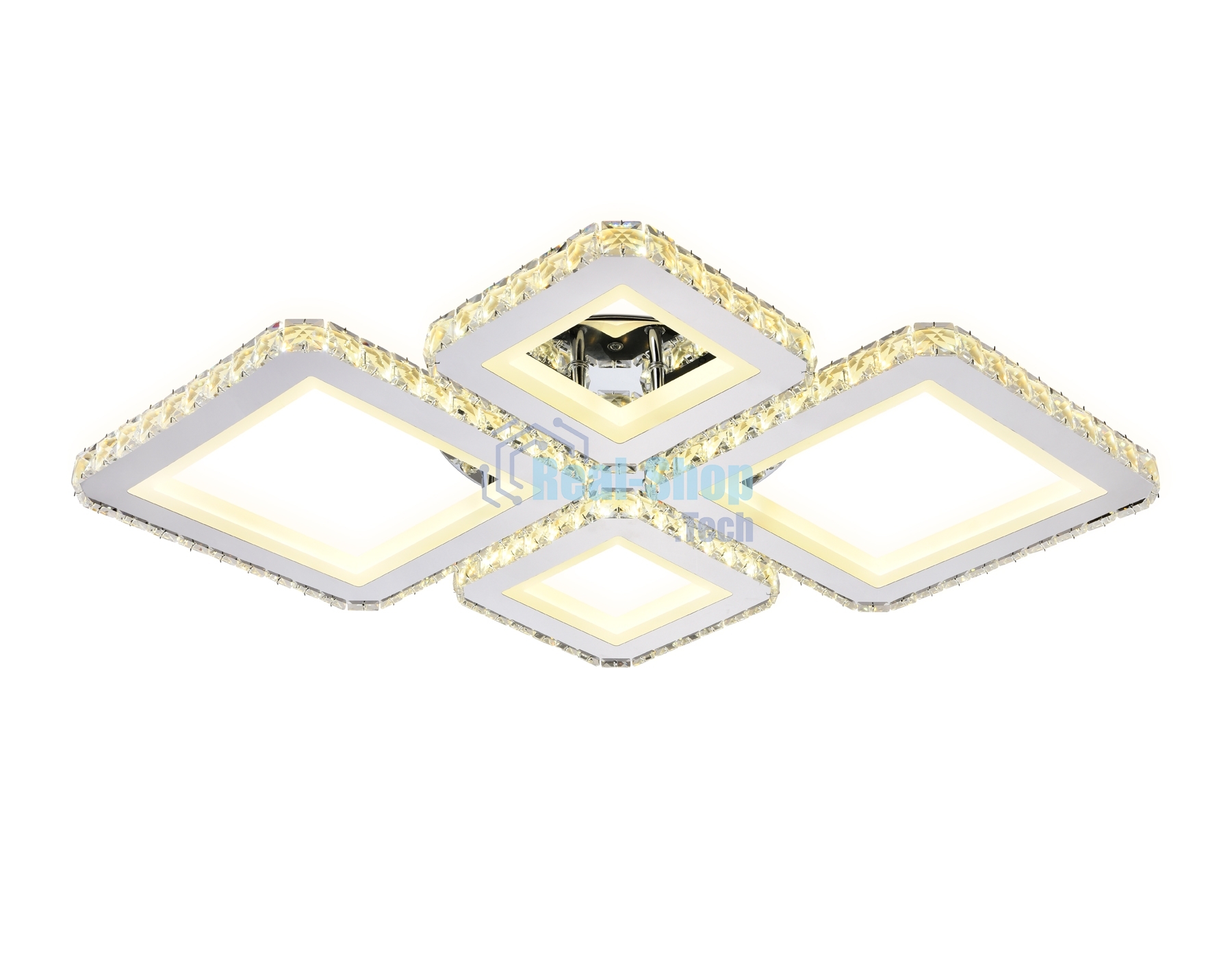 Потолочный светодиодный светильник Ambrella light FA1726/4 CH хром 3000K/4200K/6400K 108W 690*550*100 (ПДУ РАДИО 2.4G)