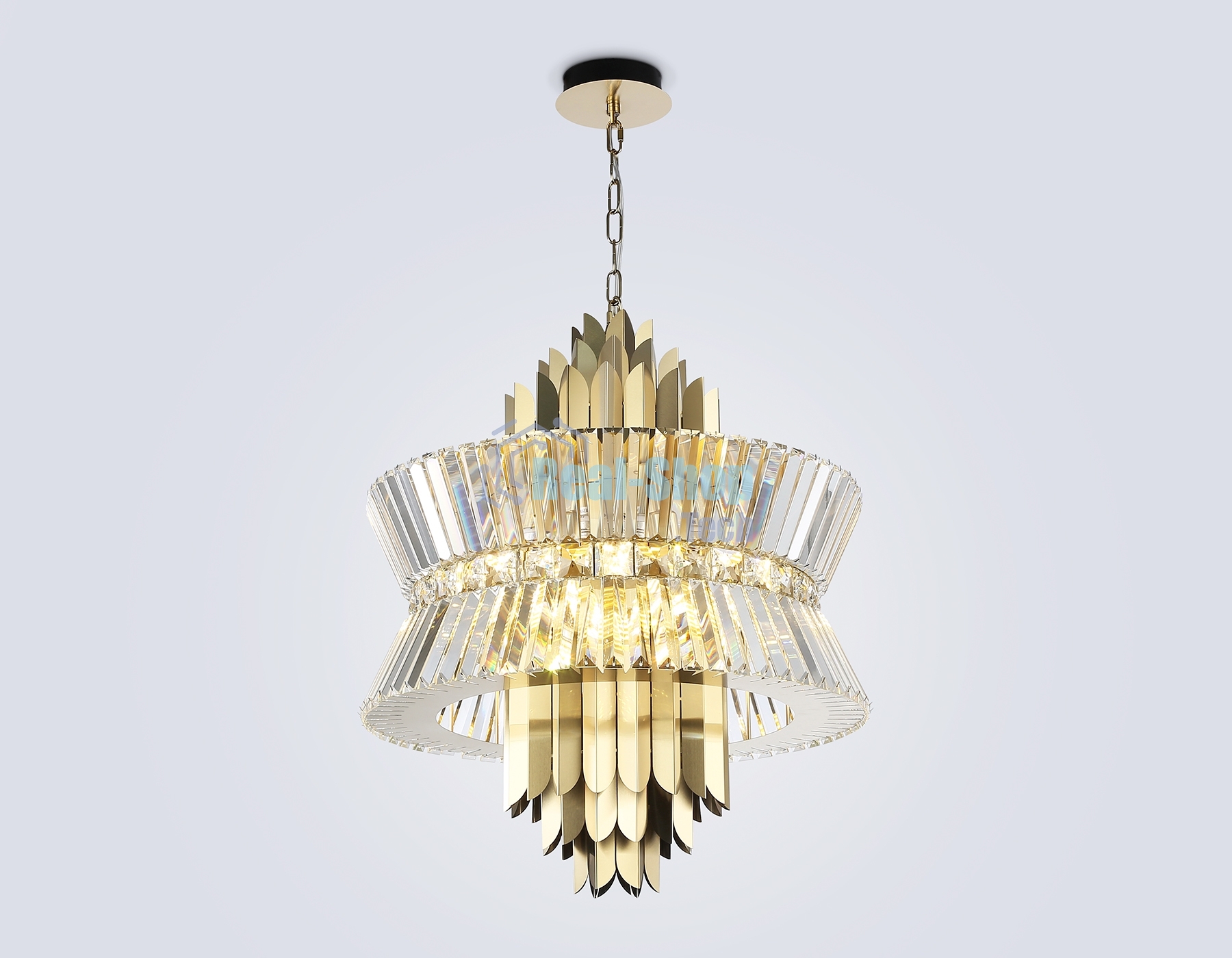 Люстра Ambrella light LH41017/12 BS/CL латунь/прозрачный E14*12 max 40W D560*660