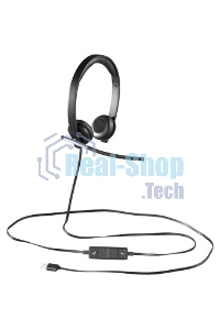 Гарнитура проводная с микрофоном Logitech H650E черный 1.1м 981-000519