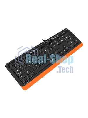 Клавиатура проводная A4Tech Fstyler FK10, USB, черный/оранжевый