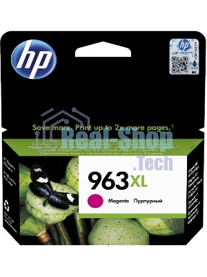Картридж струйный HP 963XL 3JA28AE пурпурный увеличенной емкости (1600 стр) для HP OfficeJet Pro 901x/902x