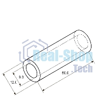 Гильза ГМЛ 35-10 (35 мм² - Ø 10 мм) ГОСТ 23469.3-79 (в упак. 5 шт.) Rexant