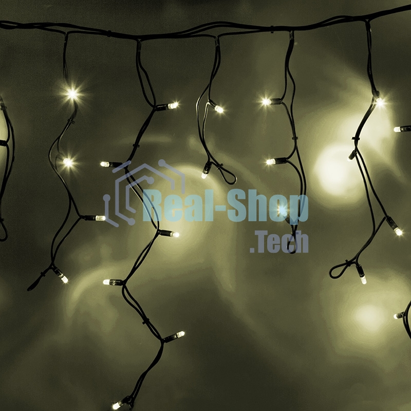 Гирлянда Neon-night Айсикл (бахрома) светодиодный, 5,6 х 0,9 м, с эффектом мерцания,черный провод 