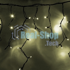 Гирлянда Neon-night Айсикл (бахрома) светодиодный, 5,6 х 0,9 м, с эффектом мерцания,черный провод 
