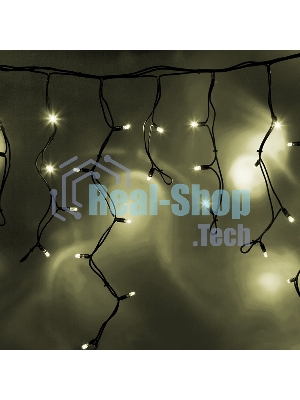 Гирлянда Neon-night Айсикл (бахрома) светодиодный, 5,6 х 0,9 м, с эффектом мерцания,черный провод 
