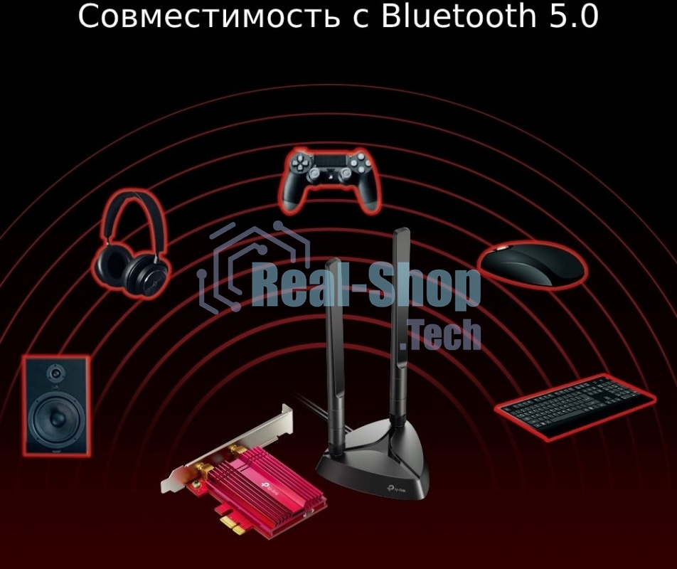 Адаптер TP-Link Wi-Fi 11AX 3000Mbps dual-band PCI-E adapter, two external Antennas