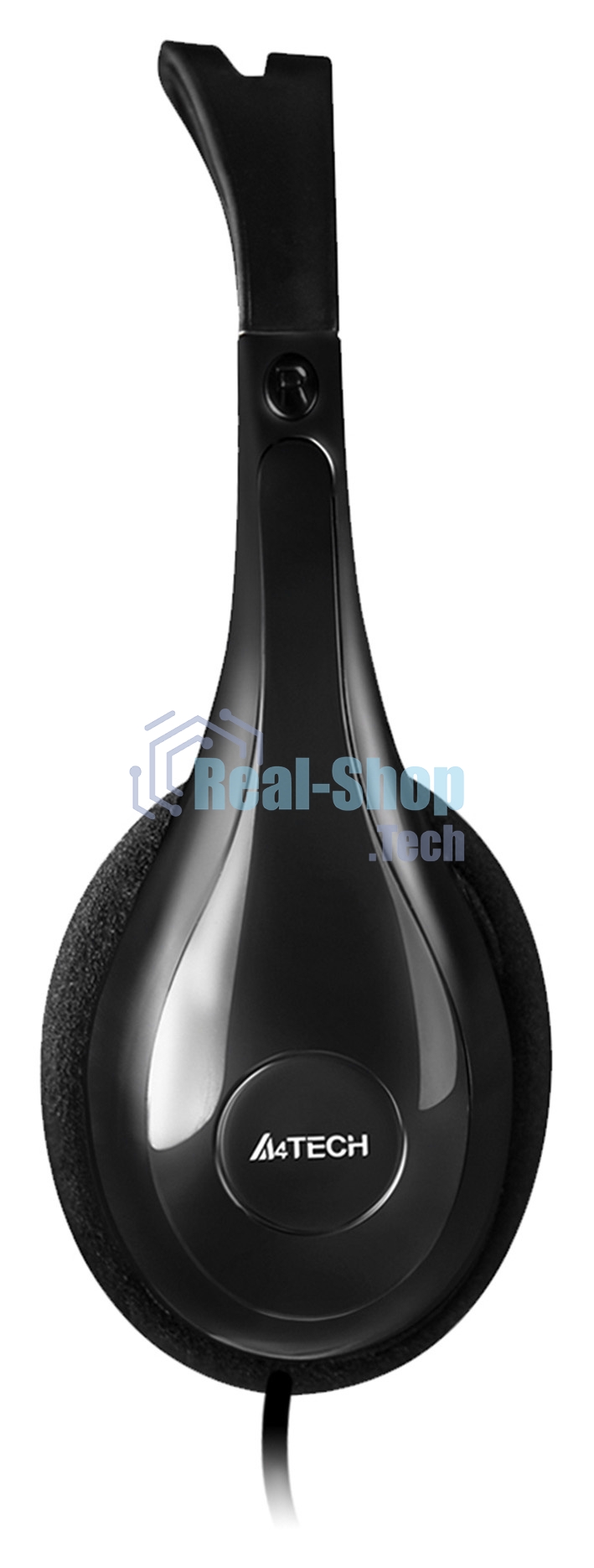 Гарнитура проводная с микрофоном A4Tech HU-9 черный 1.8м накладные USB оголовье черный