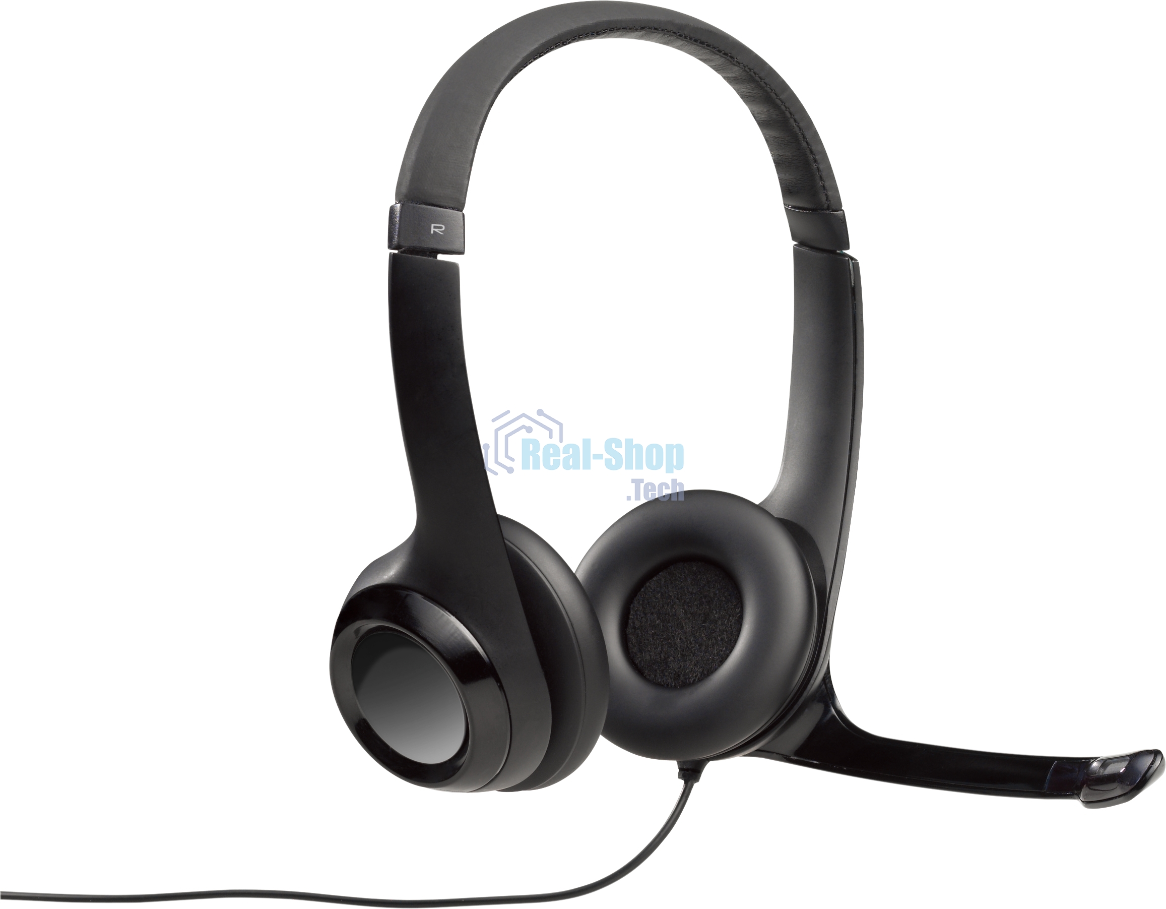 Гарнитура проводная Logitech Headset Logitech H390 USB черный