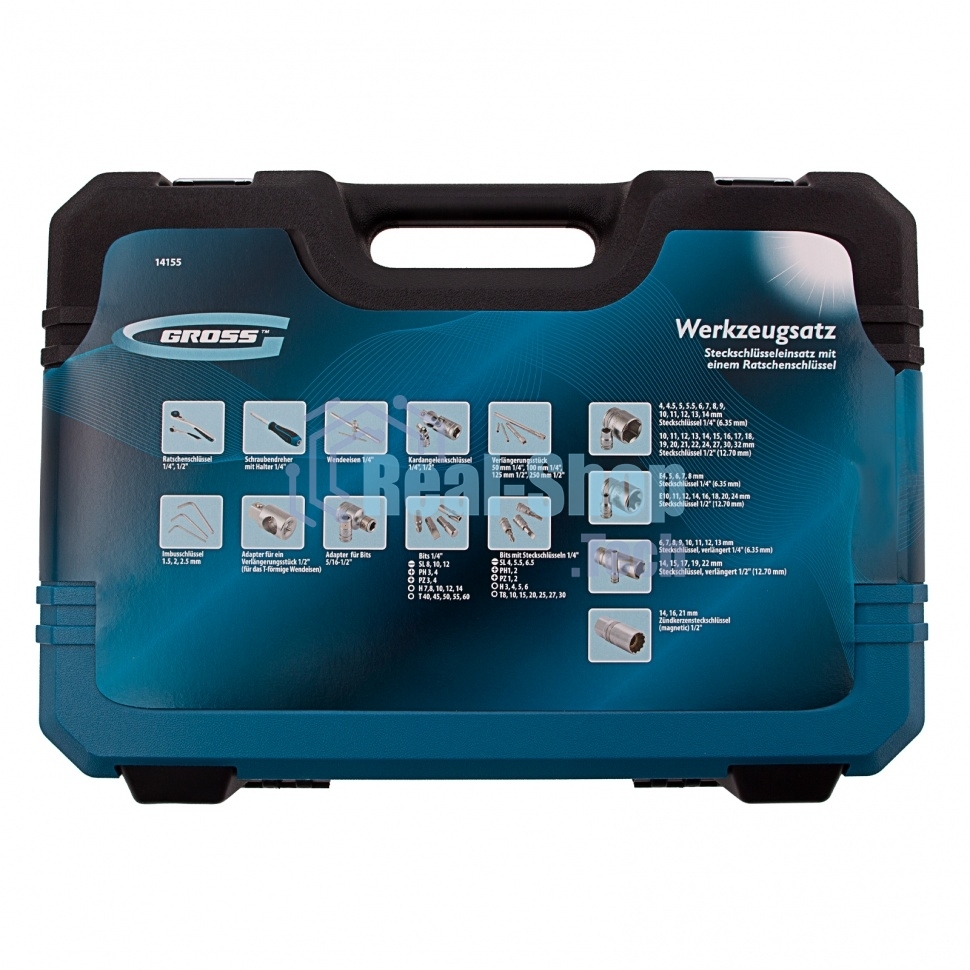 Набор инструментов Gross 109 предметов, 120 зубьев, CrV 1/4, 1/2