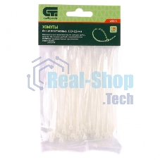 Хомуты Сибртех, 100 х 2,5 мм, пластиковые, белые, 100 шт. 45515