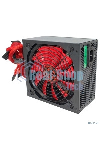 Блок питания Ginzzu PC700 14CM(Red) 80 PLUS black,APFC,24+4p,2 PCI-E(6+2), 7*SATA, 4*IDE,оплетка, кабель питания,цветная коробка