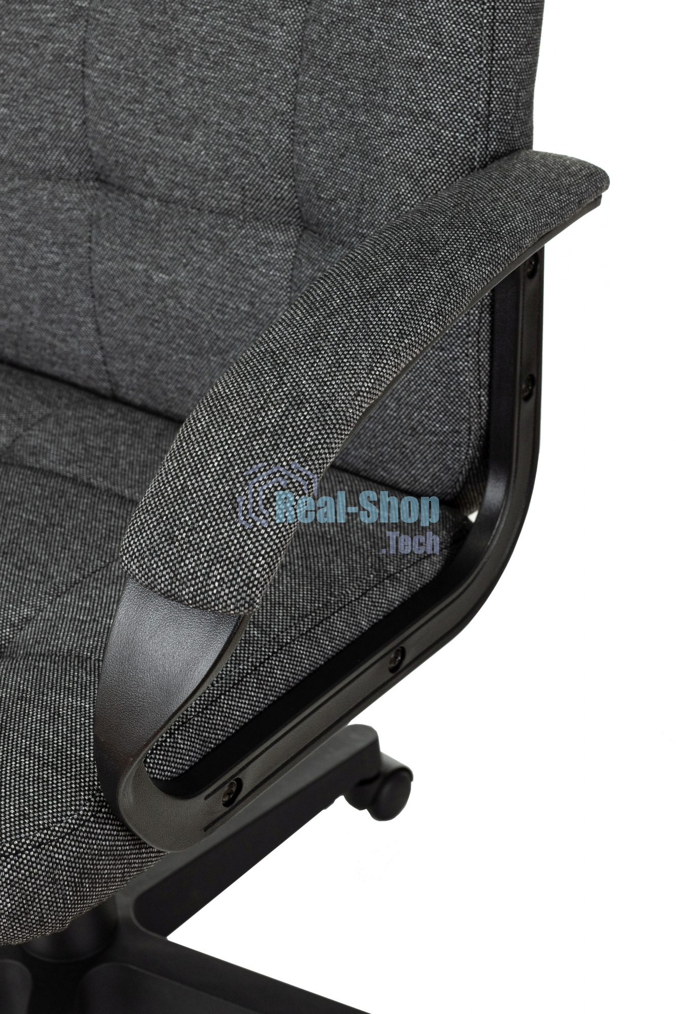 Кресло руководителя Бюрократ CH 002 Fabric 3C1 серый, крестов. пластик