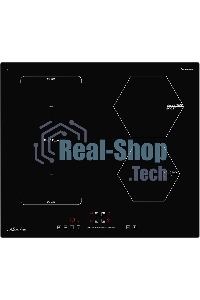 Индукционная варочная панель MONSHER MHI 6016, индукция, инвертер, 60 см, 9 уровней мощности, бустер, Stop and Go, автоматическое отключение, таймер, индикатор остаточного тепла, сенсорное/слайдерное управление, черный