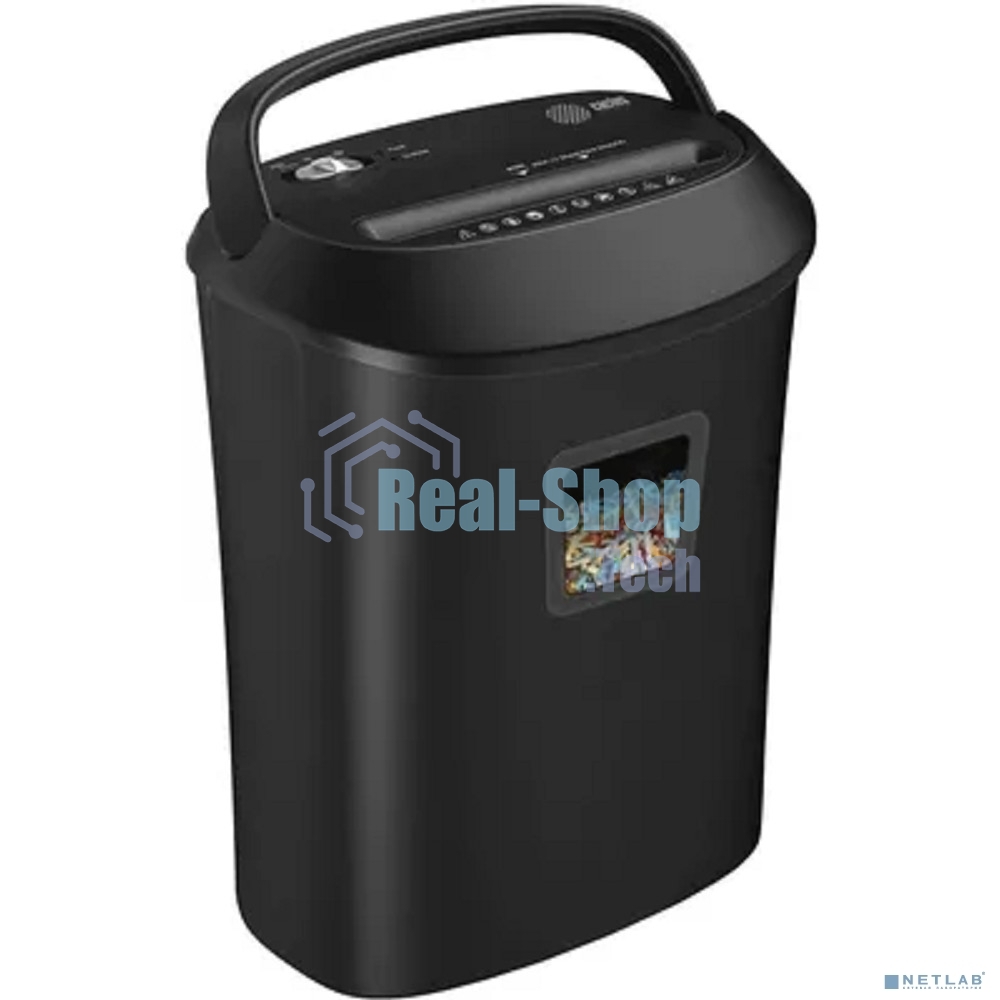 Шредер Cactus CS-SH-P8 черный (секр.P-4) фрагменты 12лист. 25лтр. скрепки скобы пл.карты CD