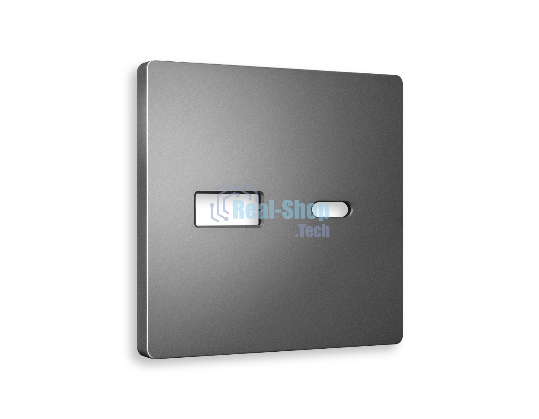 Лицевая панель ALFA (Антрацит серый) для розетки 2USB тип A+C QUANT AP6610
