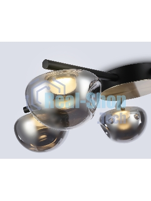 Светильник Ambrella light LH12009/5 BK/GD/SM черный/золото/дымчатый 30W 3000K D790*180