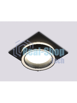 Светильник Ambrella light TN52422 BK/FR черный/белый матовый GX53 max 12W 105*105*45