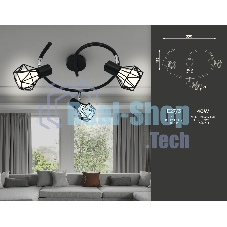 Светильник Ambrella light TR8624/3 BK/CH черный/хром E27*3 max 40W D330*175
