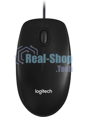 Мышь проводная Logitech M100/100R DARK/GREY (темно-серая/черная), 1000 dpi, USB, кнопки - 3