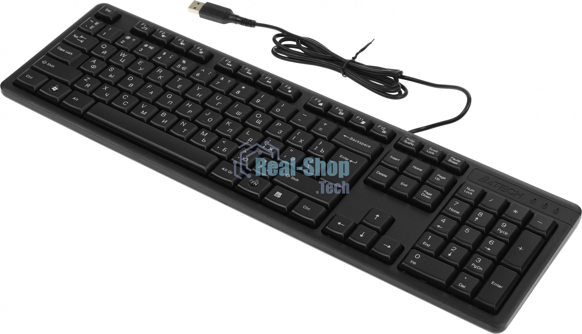 Клавиатура проводная A4Tech KR-3, USB, черный