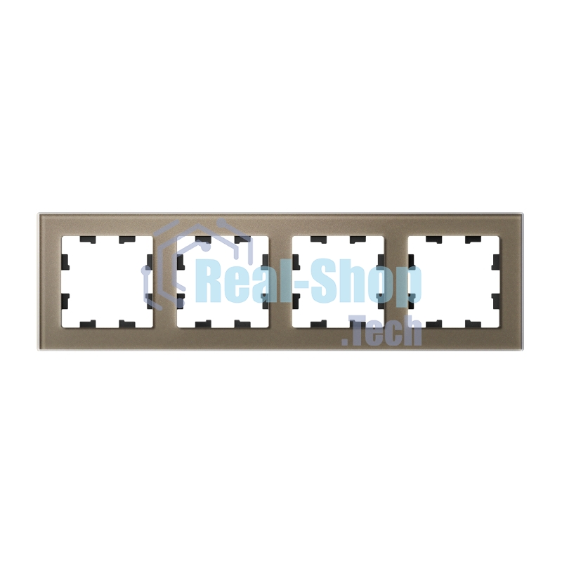 Рамка 4-м AtlasDesign Nature стекло шампань SchE ATN320504