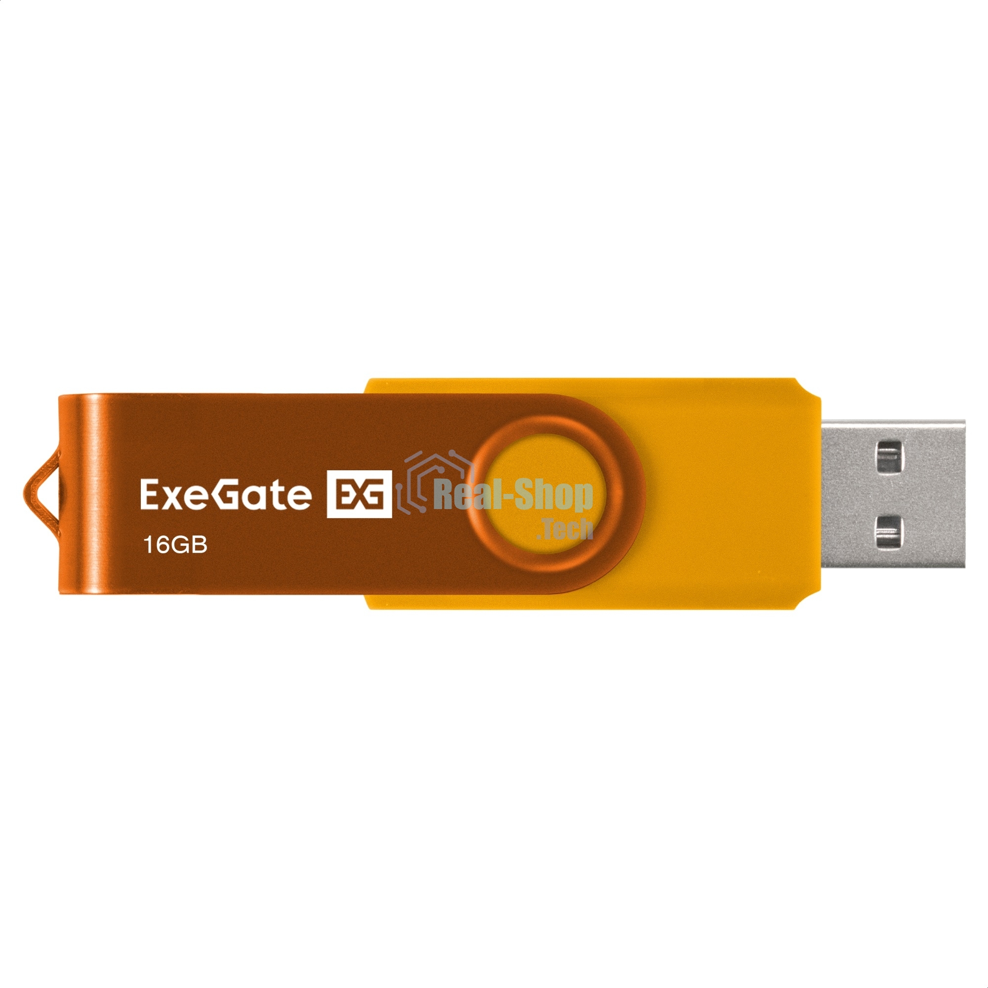 Exegate EX302042RUS USB-флеш накопитель ExeGate Jet 16GB жёлтый (USB2.0, 480Mbps, пластик/металл)