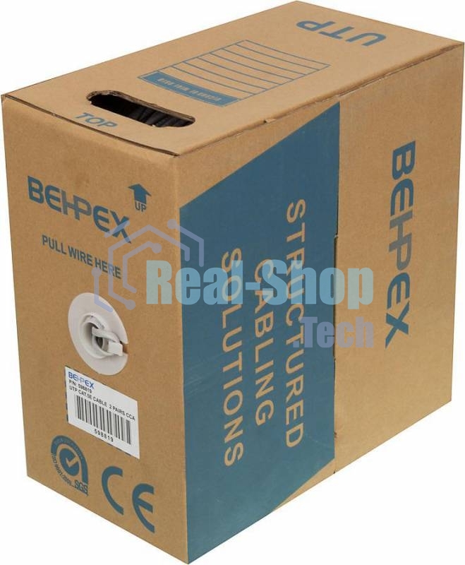 Кабель сетевой cat5E 305м стандартный (UTP 5E CCA 305M 2 PAIRS)