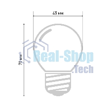 Лампа светодиодная Neon-night d-45 3 LED 1Вт шар E27 25лм 220В красный