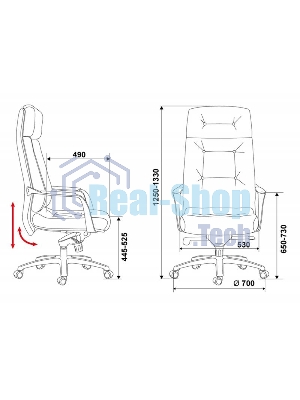 Кресло Бюрократ DAO/WHITE белый, кожа