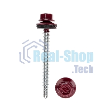 Саморез кровельный Kranz 4,8х50, окрашенный RAL 3005, короб (150 шт/уп)