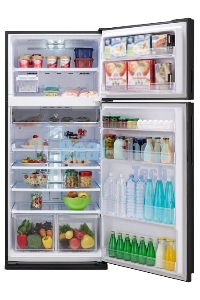 Холодильник Sharp SJ-XE59PMBE бежевый двухкамерный 430/148л морозилка сверху