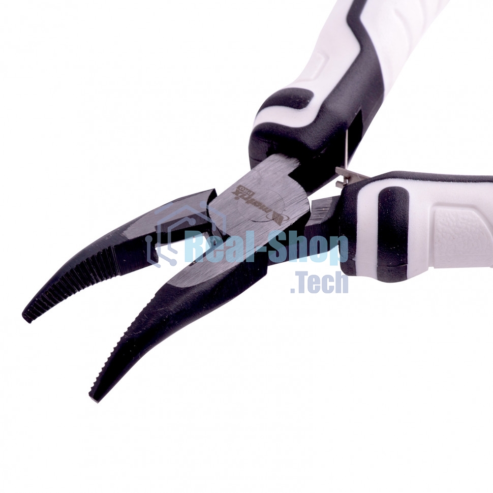 Длинногубцы Matrix Mini, 125 мм изогнутые, авторазжим, PRO