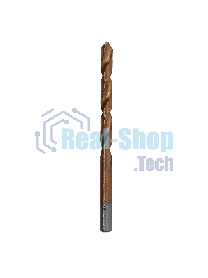 Сверло по металлу Matrix, 6,5 мм, HSS, нитридтитановое покрытие, цилиндрический хвостовик