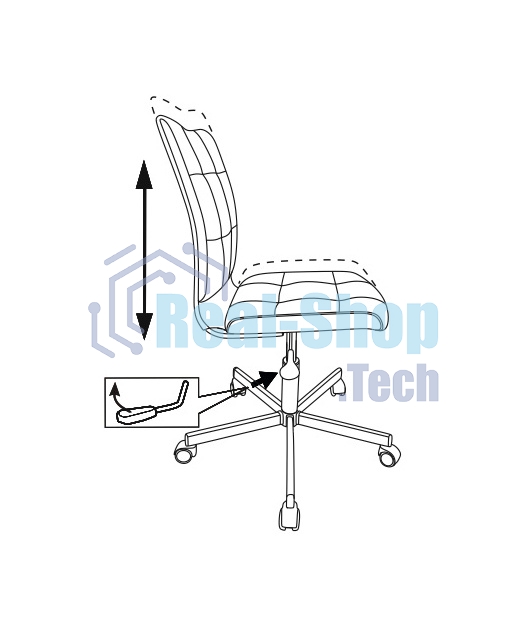 Кресло компьютерное Бюрократ CH-330M/BEIGE бежевый, искусственная кожа, крестовина металл, без подлокотников