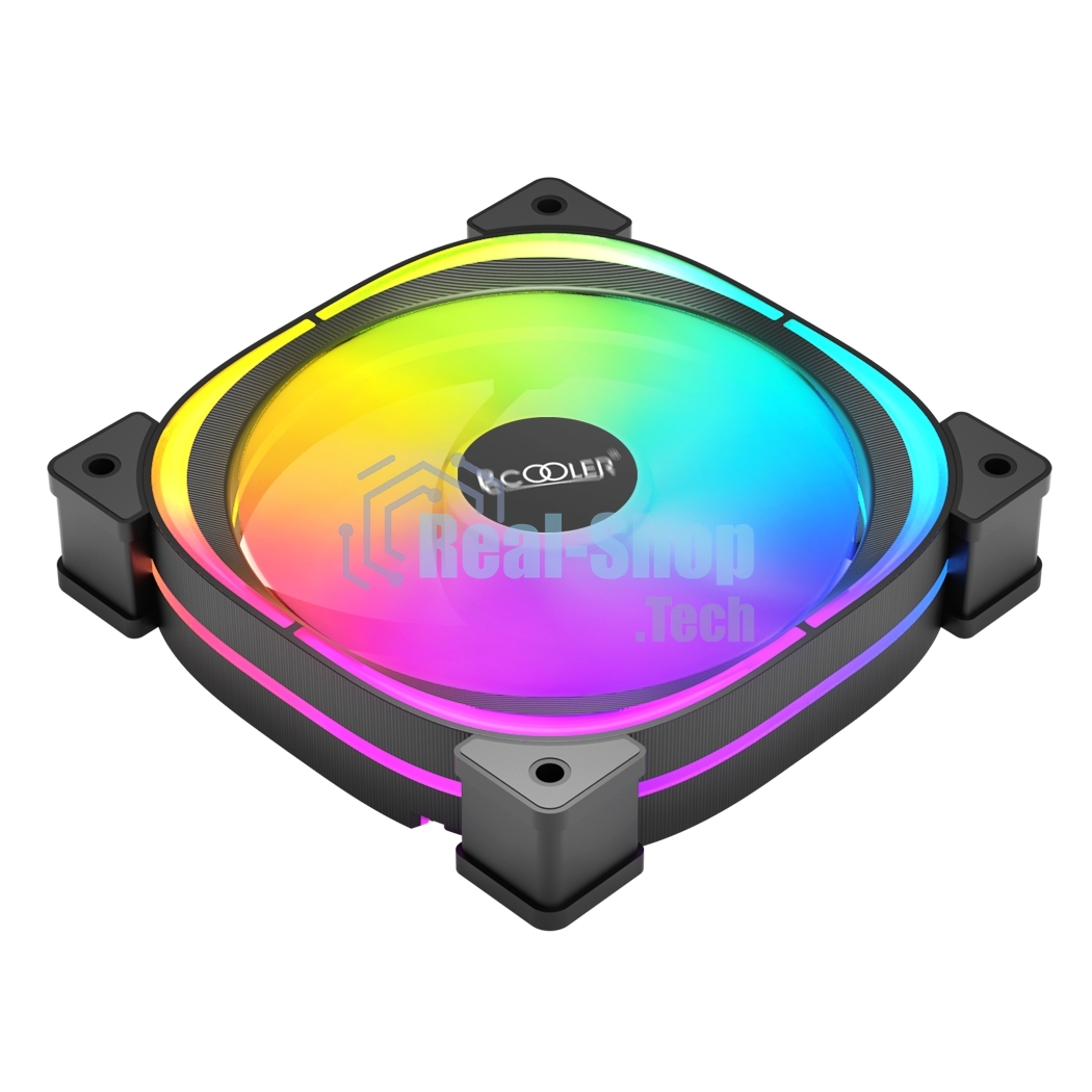 Вентилятор для корпуса PCCooler EF120 ARGb черный, 120 мм, 1500 об/мин, 25.7 дБ, 4 pin