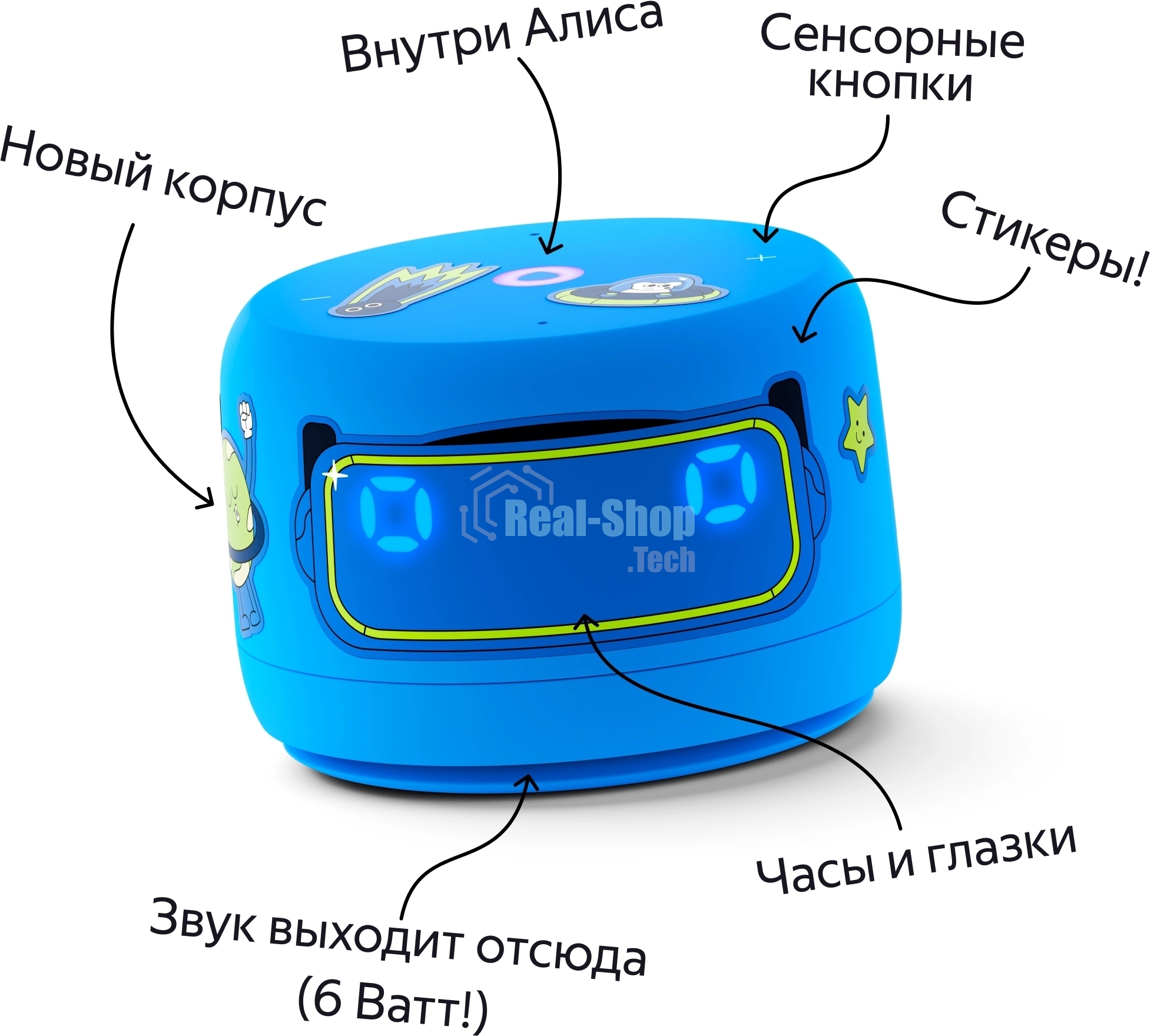 Умная колонка YANDEX YNDX-00026BLU SPEAKER LITE 2 BLUE