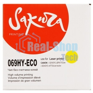 Картридж лазерный Sakura 069HY (5095C002) для Сanon I-Sensys LBP673Cdw/MF750C, желтый, 5500к. (чип без счетчика копий)