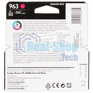 Картридж струйный HP 963 3JA24AE пурпурный (700 стр) для HP OfficeJet Pro 901x/902x
