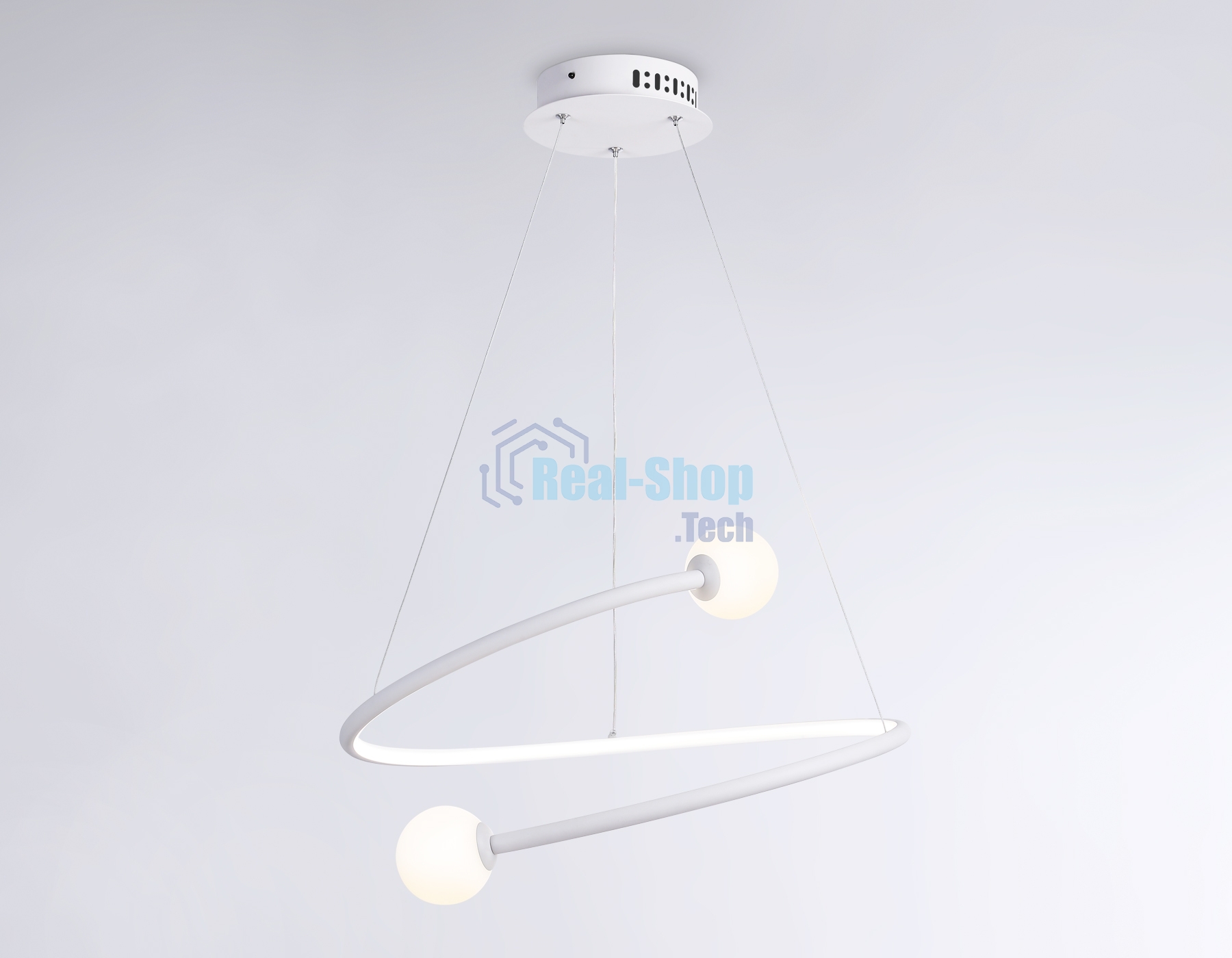 Светильник Ambrella light FL66291 WH белый 39W 3000K-6400K D500*1000 (ПДУ ИК)